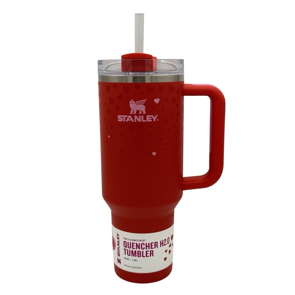 Stanley Target Exclusive Valentine's Day 2025 Ruby Hearts 40oz Tumbler NEW